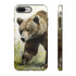 Grizzly Bear in a Field - Impact Resistant Phone Case iPhone 8 Plus Glossy